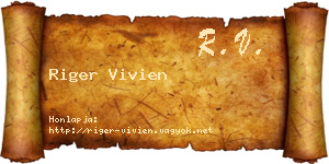 Riger Vivien névjegykártya